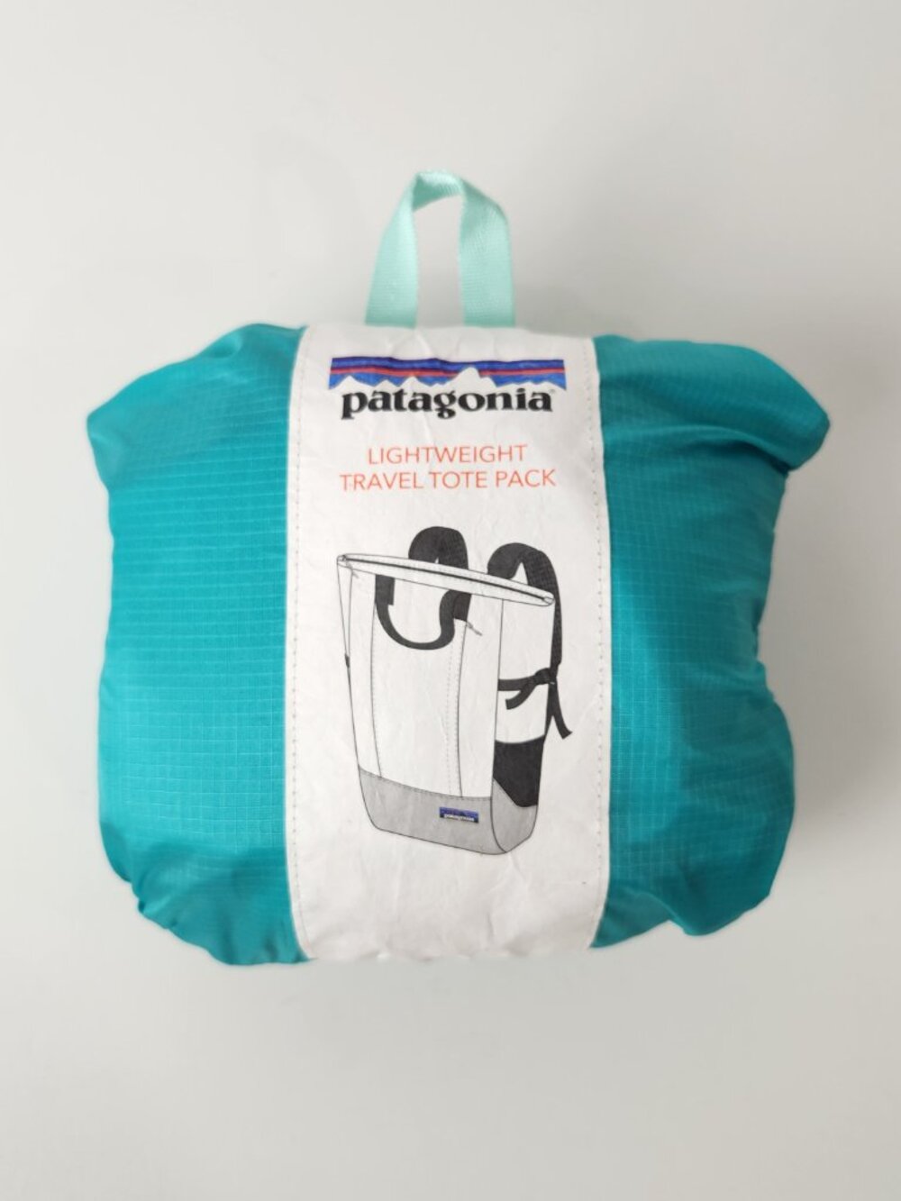 Patagonia Backpack Light Blue Lightweight Travel Tote Pack Packable STY48808 - Picture 10 of 16